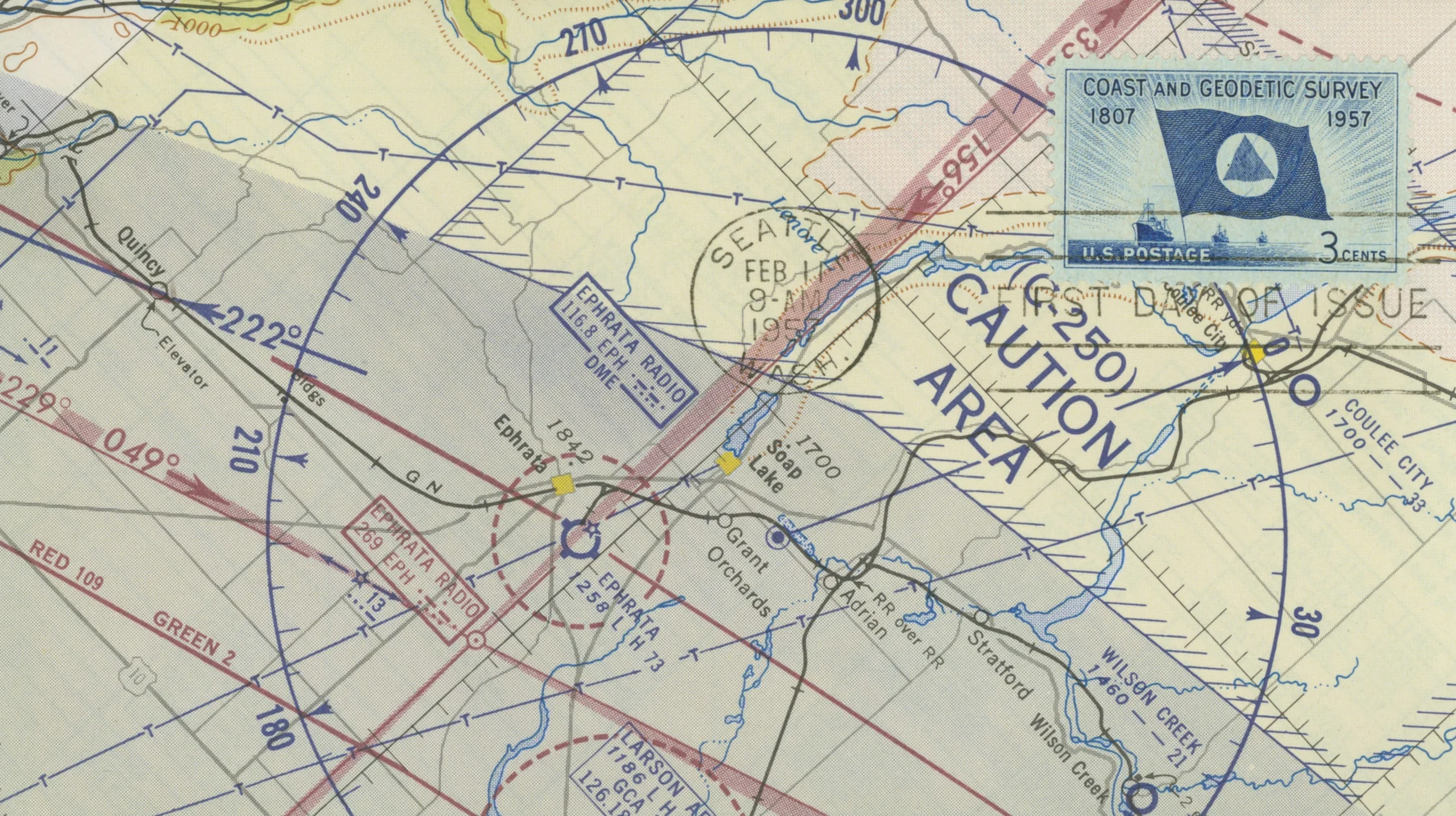 old aviation map
