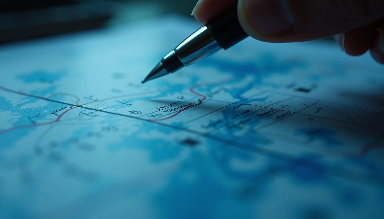 Close-up view of a weather briefing chart used in dispatcher training