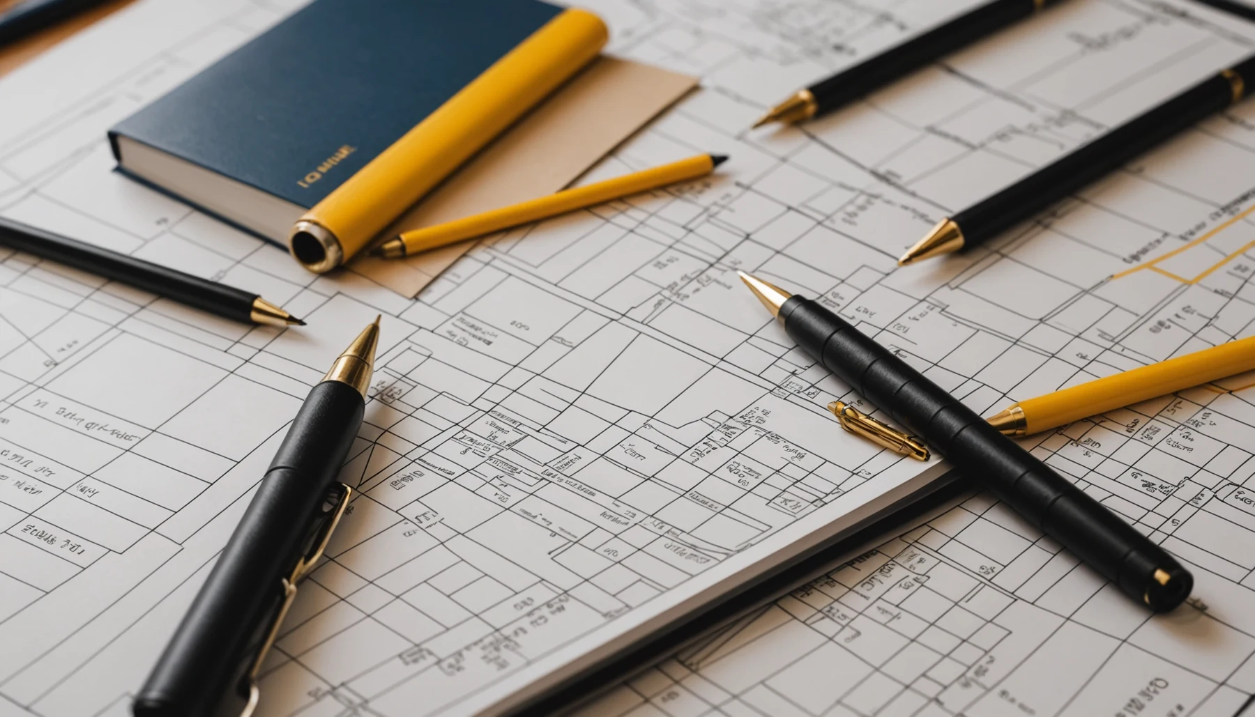 Close-up view of flight plans and tools used by dispatchers